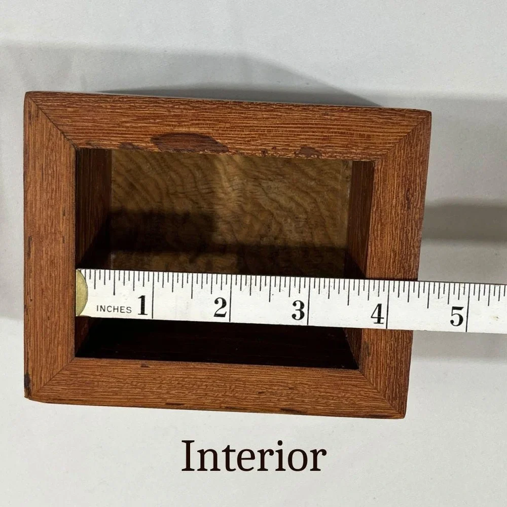 Handcrafted Andira Wood Keepsake Box with White Oak Lid, Custom Wood Storage